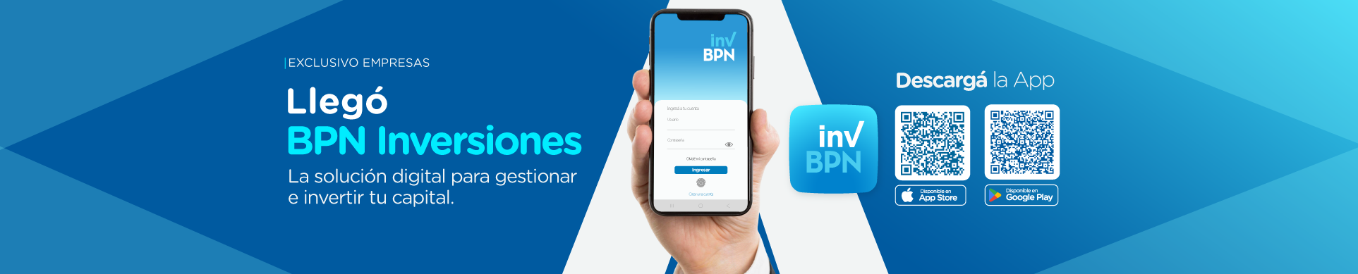 Llegó BPN Inversiones. La solución digital para gestionar e invertir tu capital.